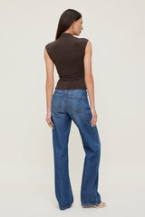 Dynamite Online | Sculpt Shirred T Shirt Brown