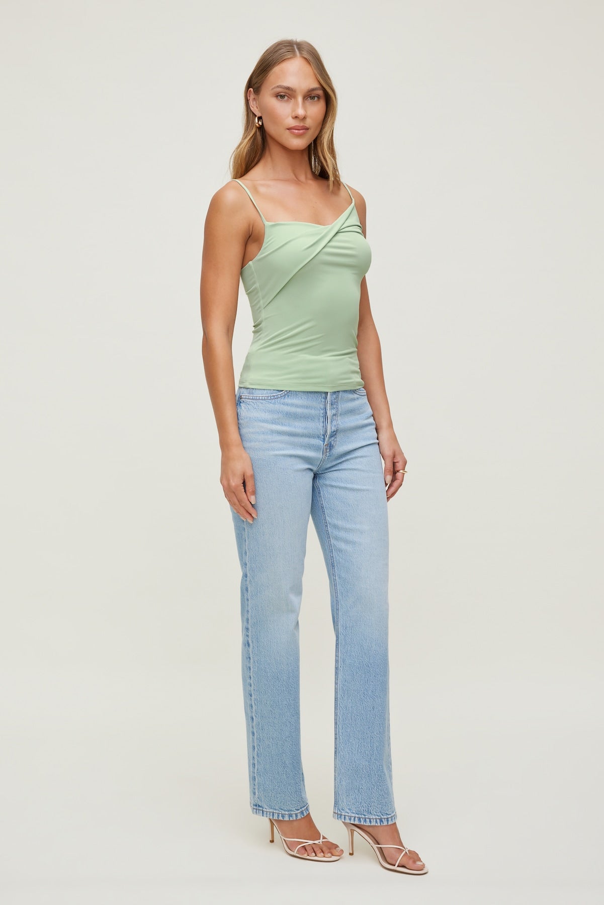 Dynamite Discount | Twisted Cami Top Green