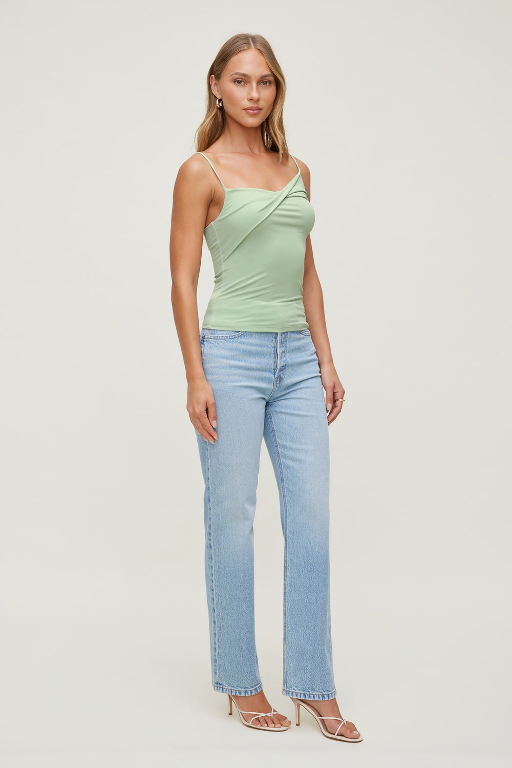 Dynamite Discount | Twisted Cami Top Green