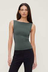 Dynamite Outlet | Nola Sculpt Tank Top Green