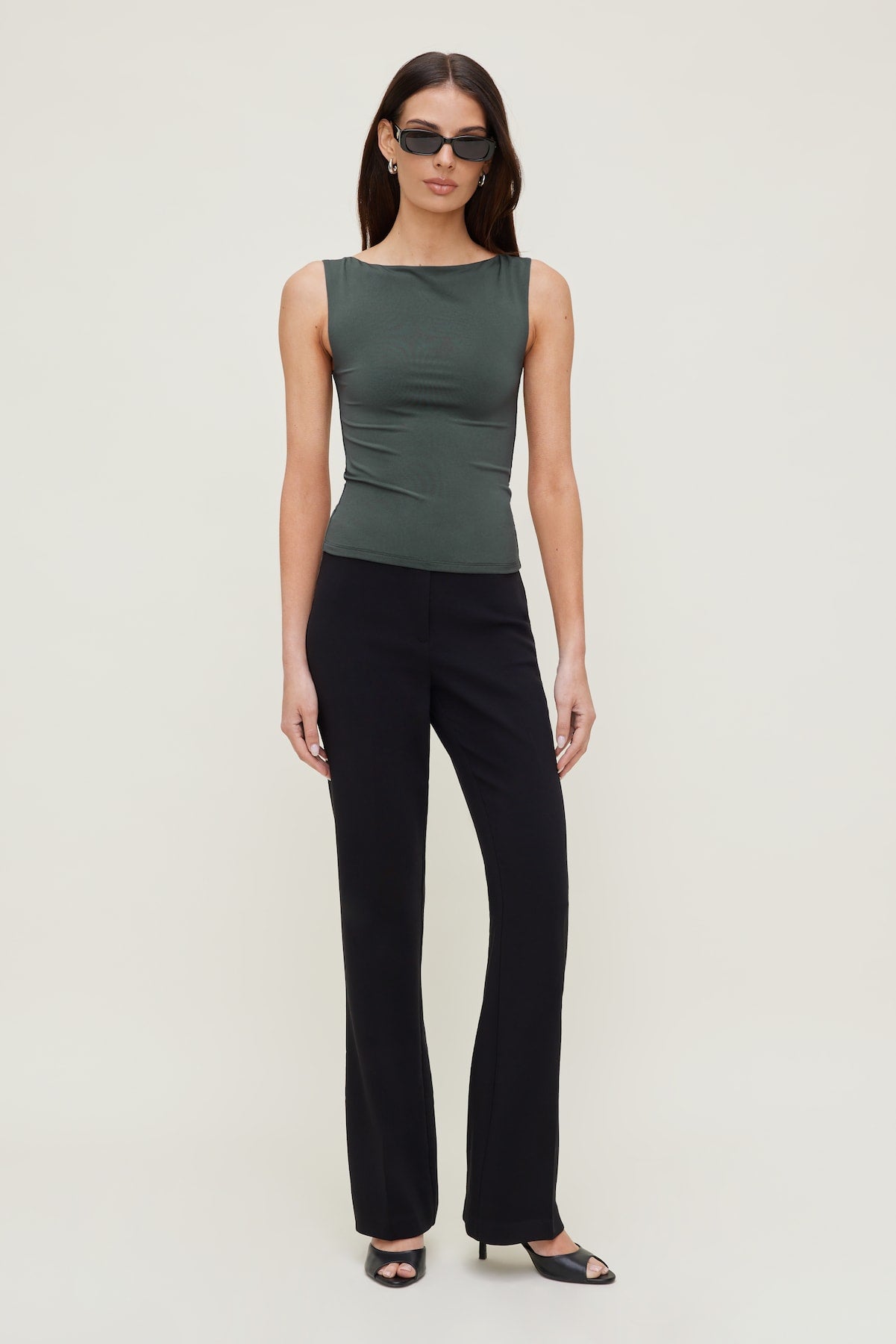 Dynamite Outlet | Nola Sculpt Tank Top Green