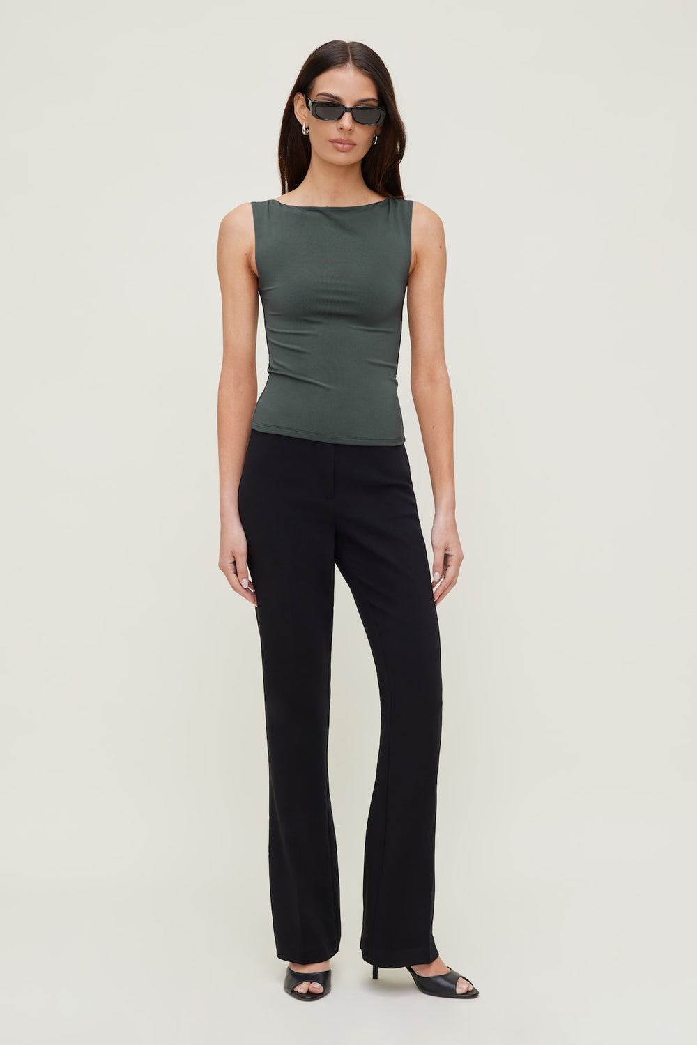 Dynamite Outlet | Nola Sculpt Tank Top Green
