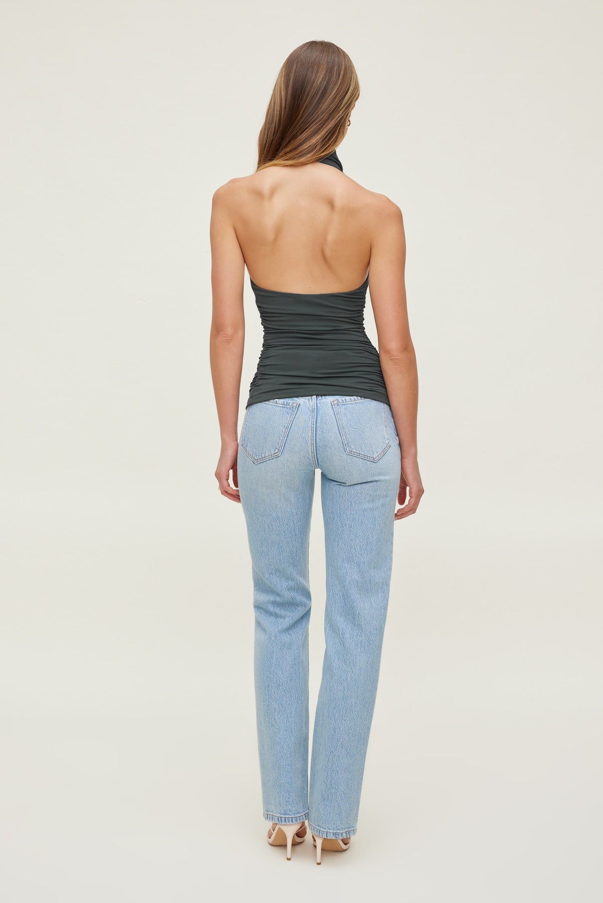 Dynamite Store | Sculpt Cowl Halter Top Green