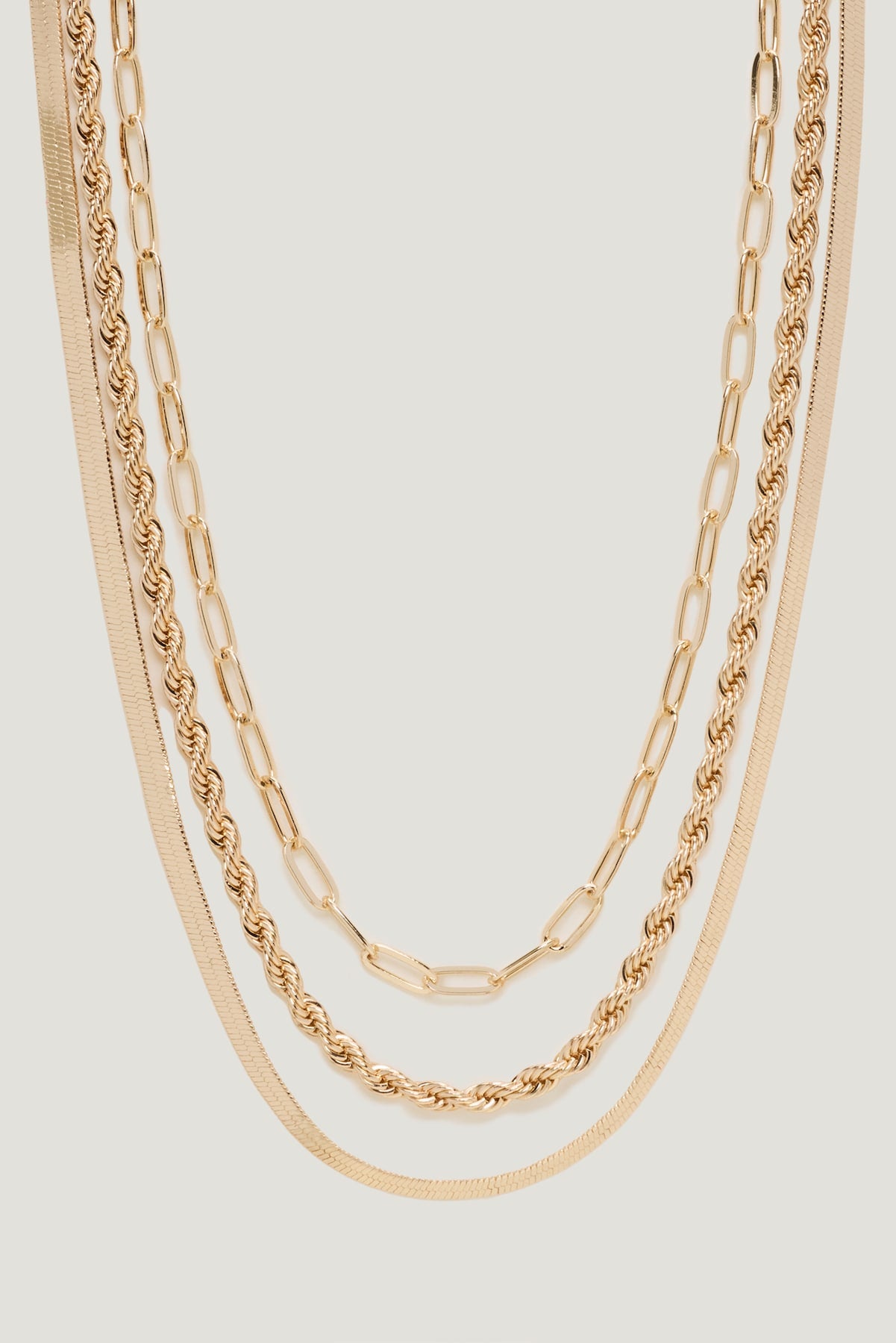 Dynamite US | 3-Pack Mixed Chain Necklaces Yellow