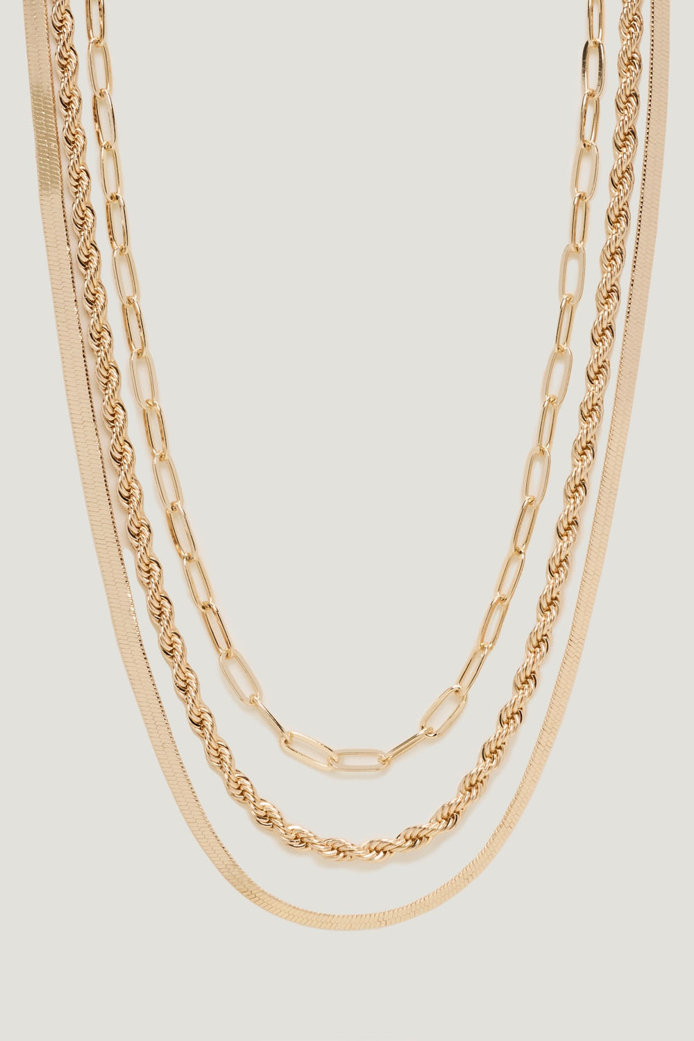 Dynamite US | 3-Pack Mixed Chain Necklaces Yellow