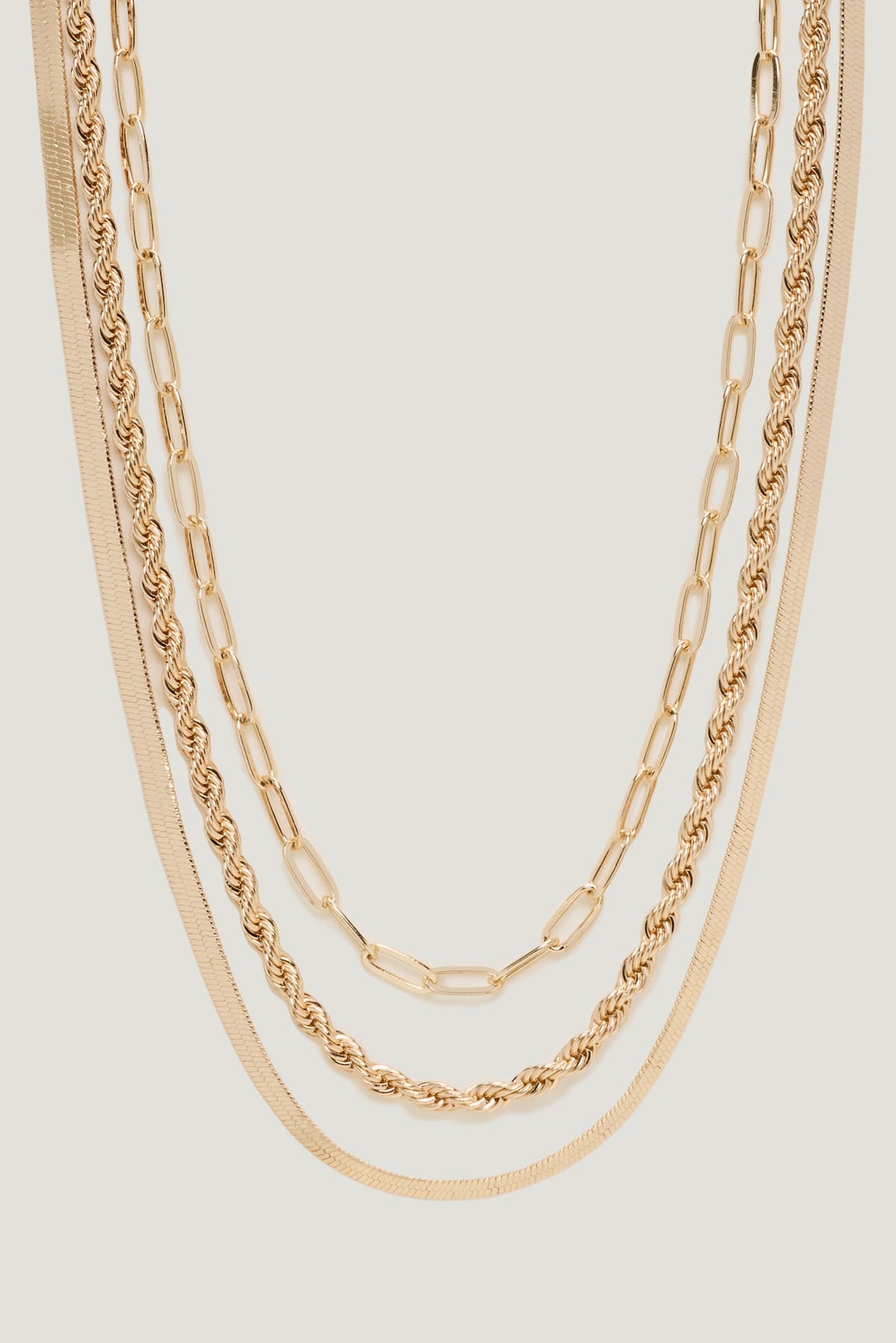 Dynamite US | 3-Pack Mixed Chain Necklaces Yellow