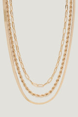 Dynamite US | 3-Pack Mixed Chain Necklaces Yellow