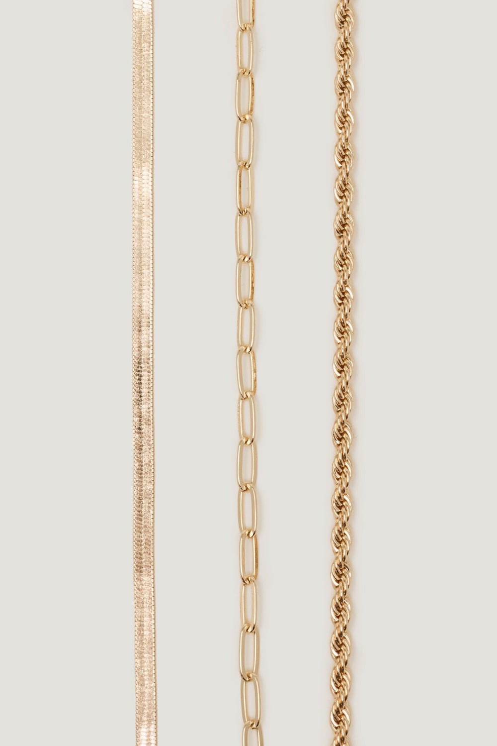Dynamite US | 3-Pack Mixed Chain Necklaces Yellow