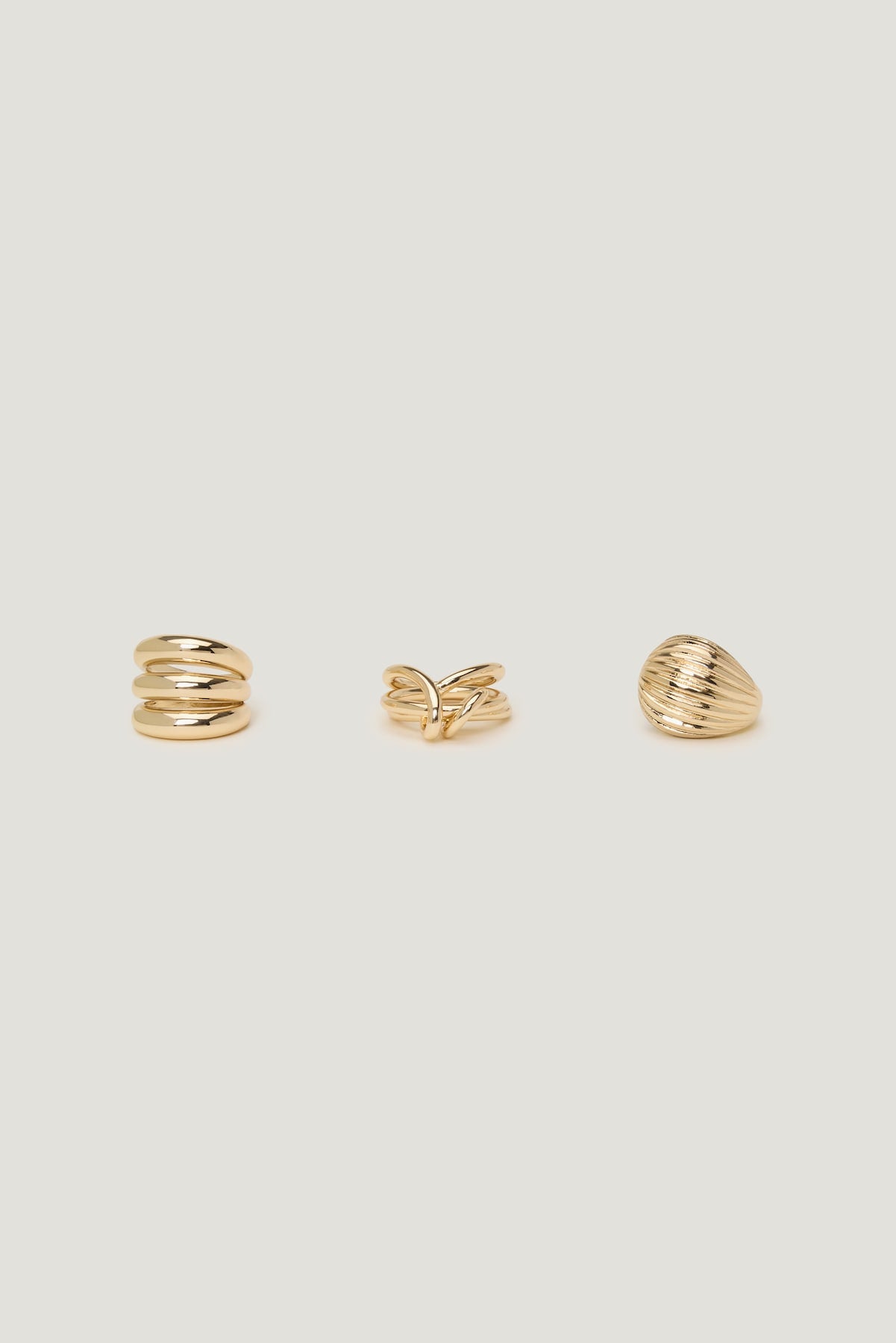 Dynamite Website Shop | 3-Pack Chunky Rings Yellow