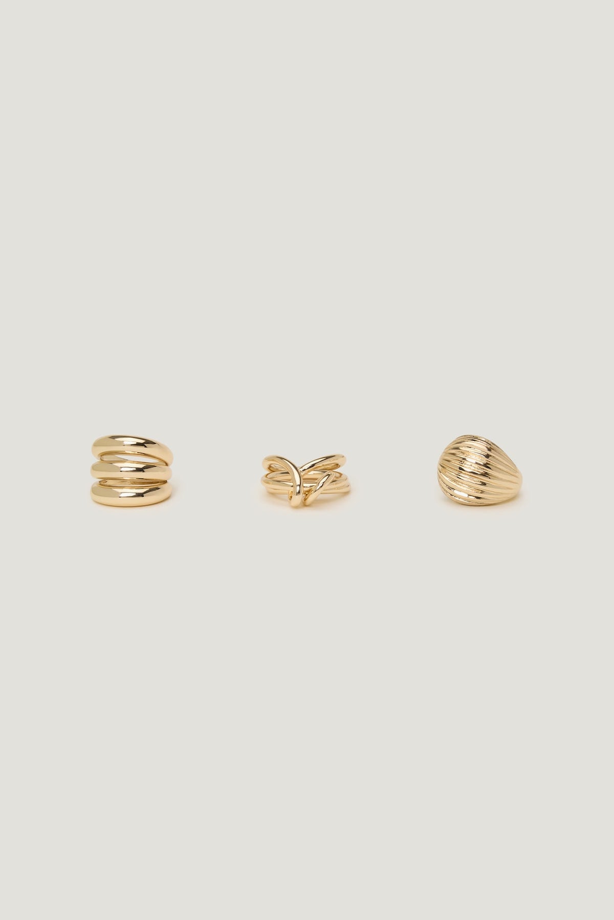 Dynamite Website Shop | 3-Pack Chunky Rings Yellow
