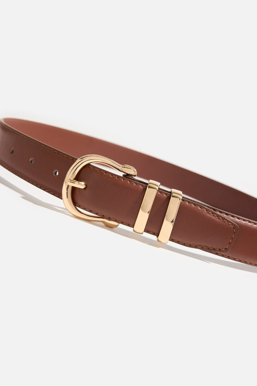 Dynamite Online | Classic Faux Leather Belt Brown