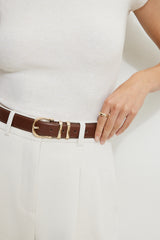 Dynamite Online | Classic Faux Leather Belt Brown