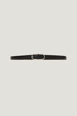 Dynamite Store | Oval Super Slim Faux Leather Belt Black