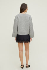 Dynamite Online | Relaxed V Neck Cardigan Gray