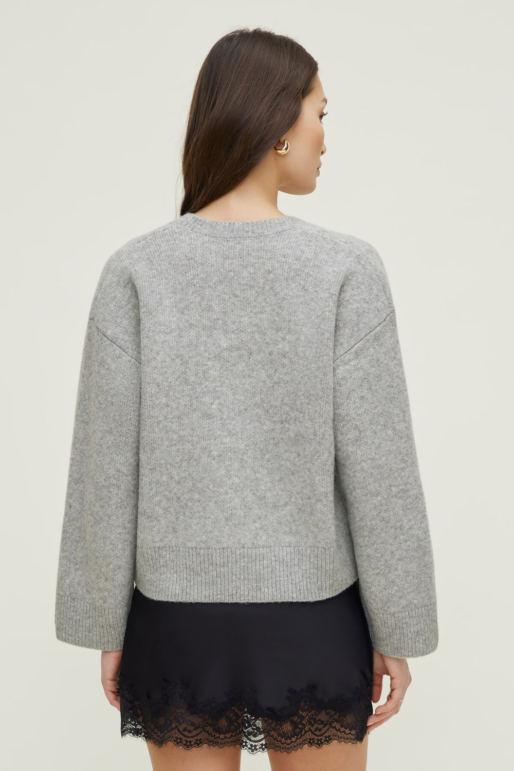 Dynamite Online | Relaxed V Neck Cardigan Gray