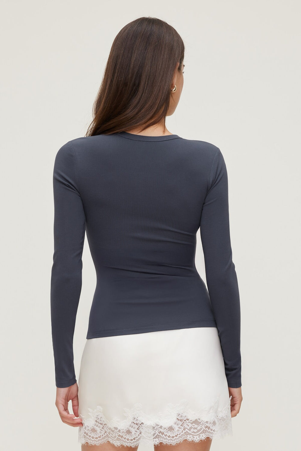 Dynamite Discount | Rumi Long Sleeve T Shirt Blue