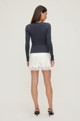 Dynamite Discount | Rumi Long Sleeve T Shirt Blue