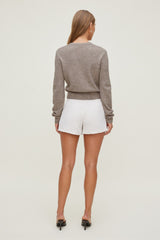 Dynamite Website Shop | Rebecca Crewneck Cardigan Brown