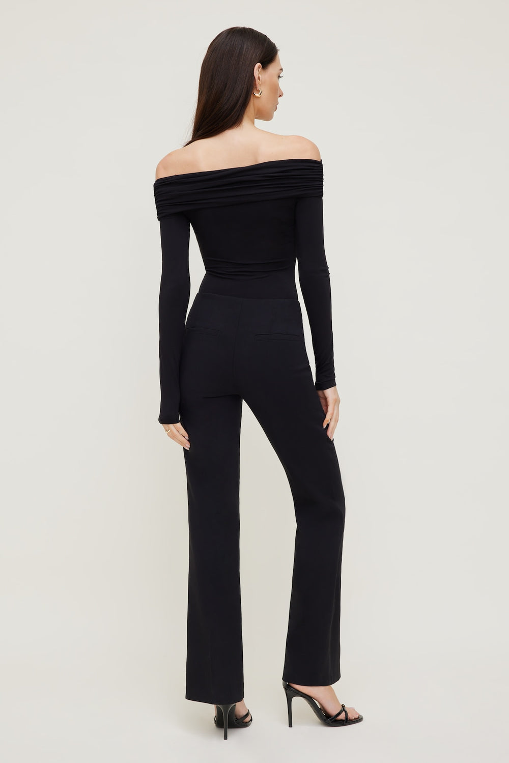 Dynamite Website Shop | Off Shoulder Long Sleeve Top Black
