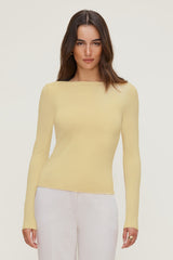Dynamite On Sale | Nola Sculpt Long Sleeve Top YELLOW