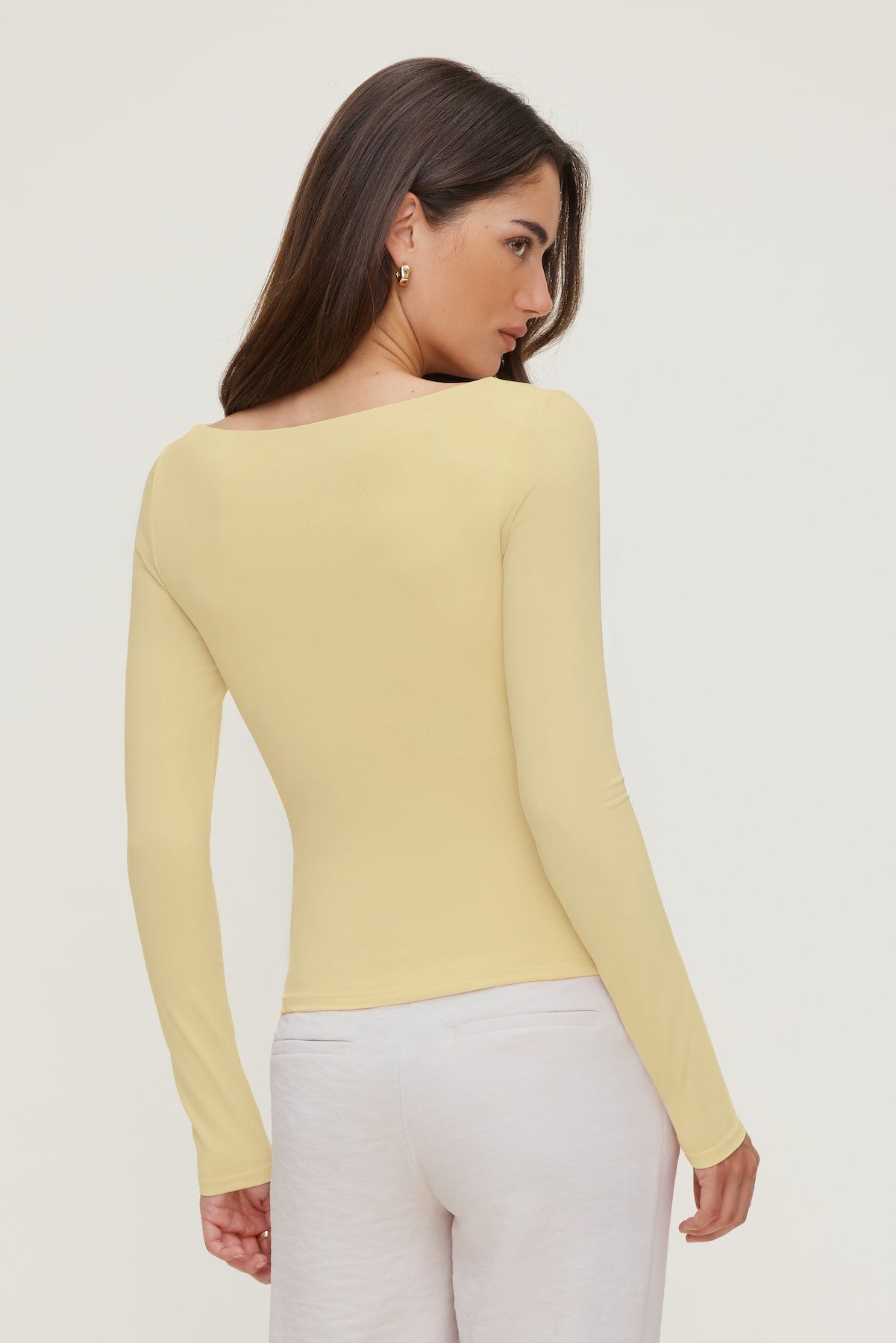 Dynamite On Sale | Nola Sculpt Long Sleeve Top YELLOW