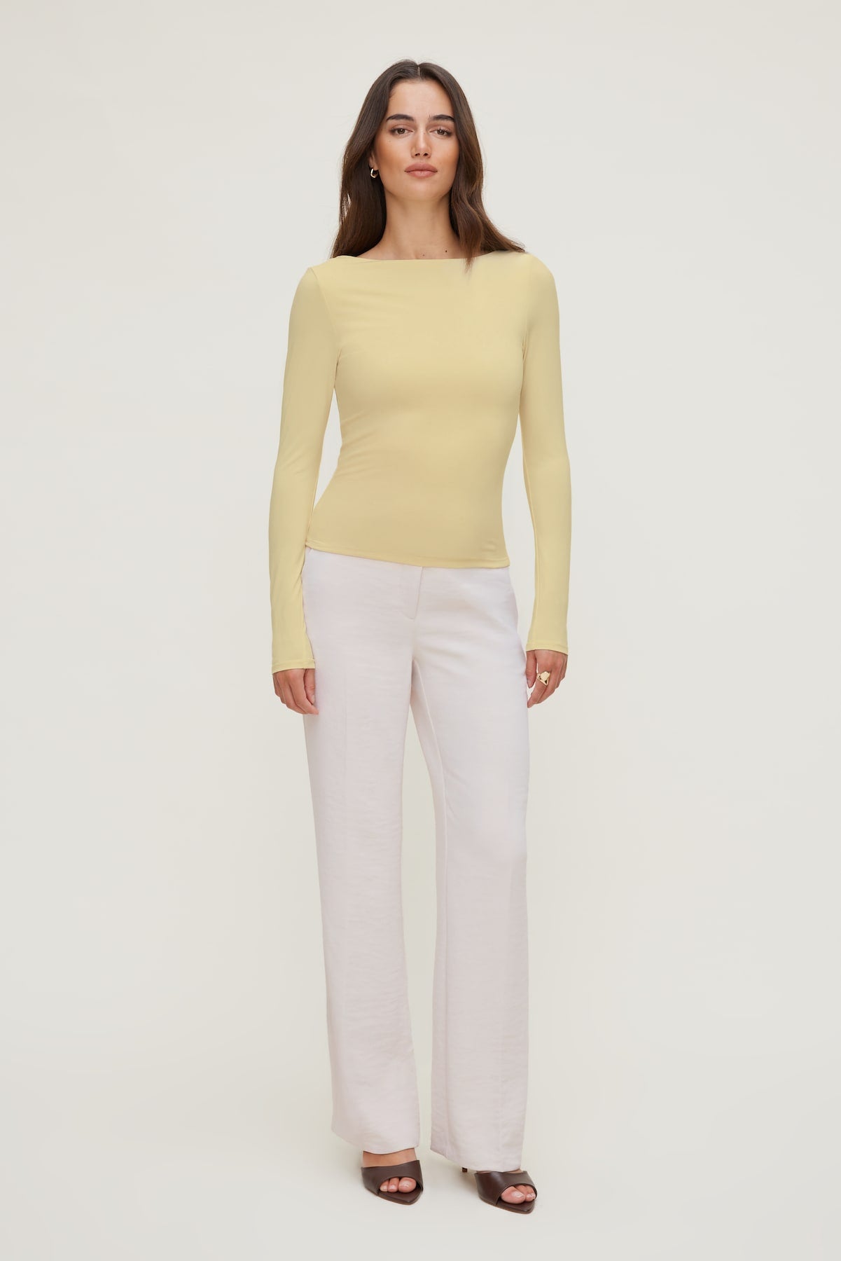 Dynamite On Sale | Nola Sculpt Long Sleeve Top YELLOW