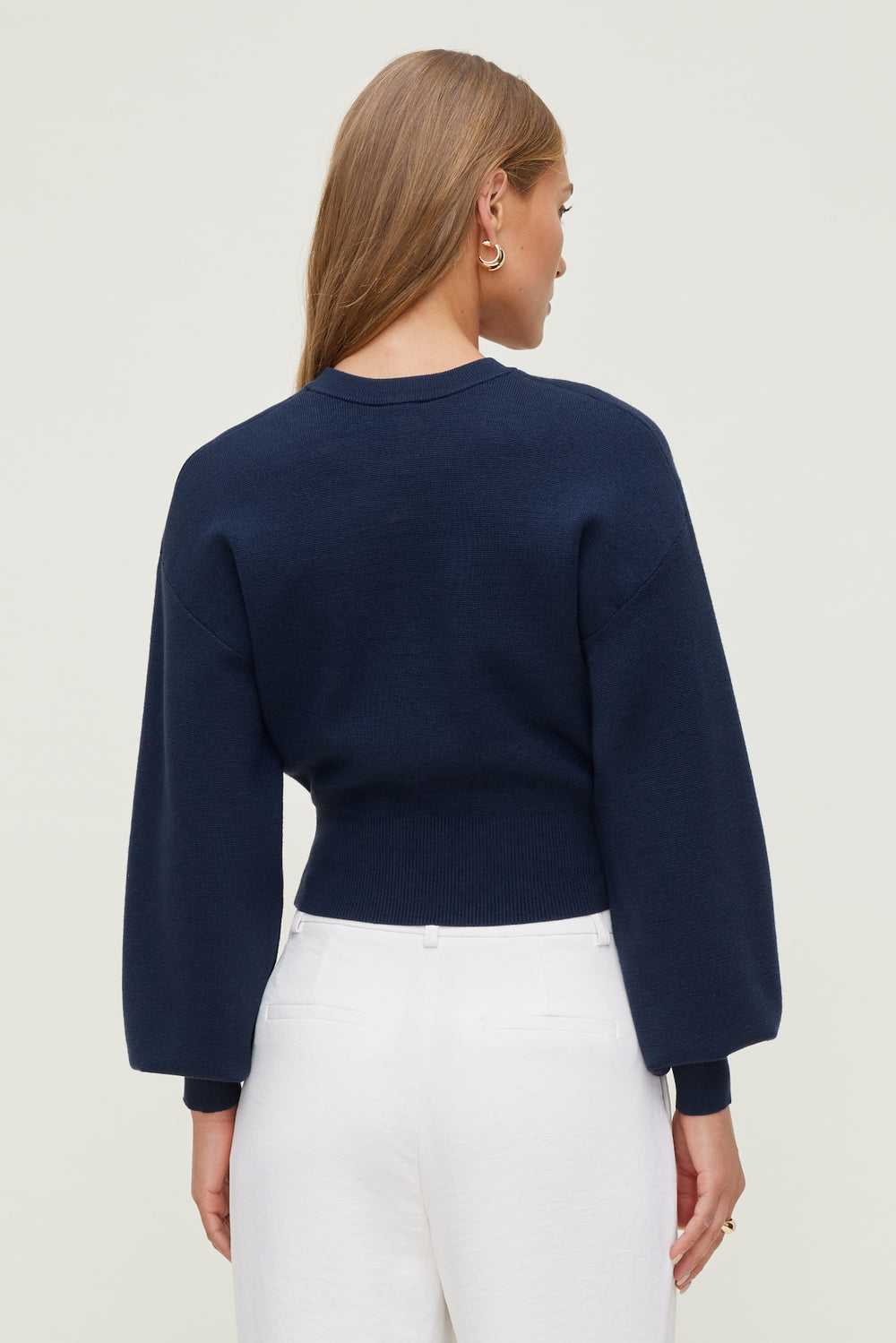 Dynamite Online | Balloon Sleeve Sweater Blue
