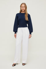 Dynamite Online | Balloon Sleeve Sweater Blue