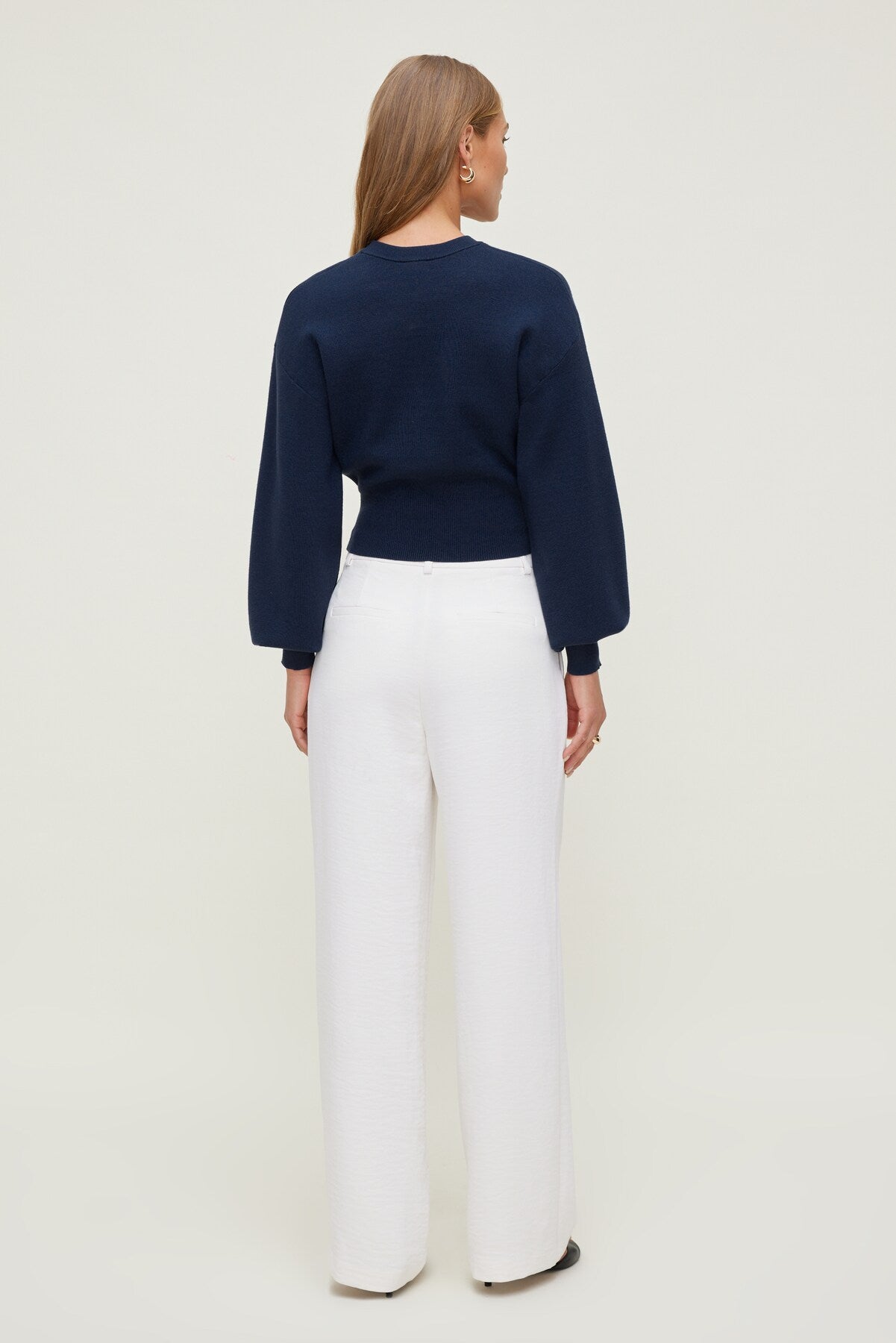 Dynamite Online | Balloon Sleeve Sweater Blue