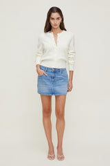 Dynamite Discount | Rebecca Crewneck Cardigan White
