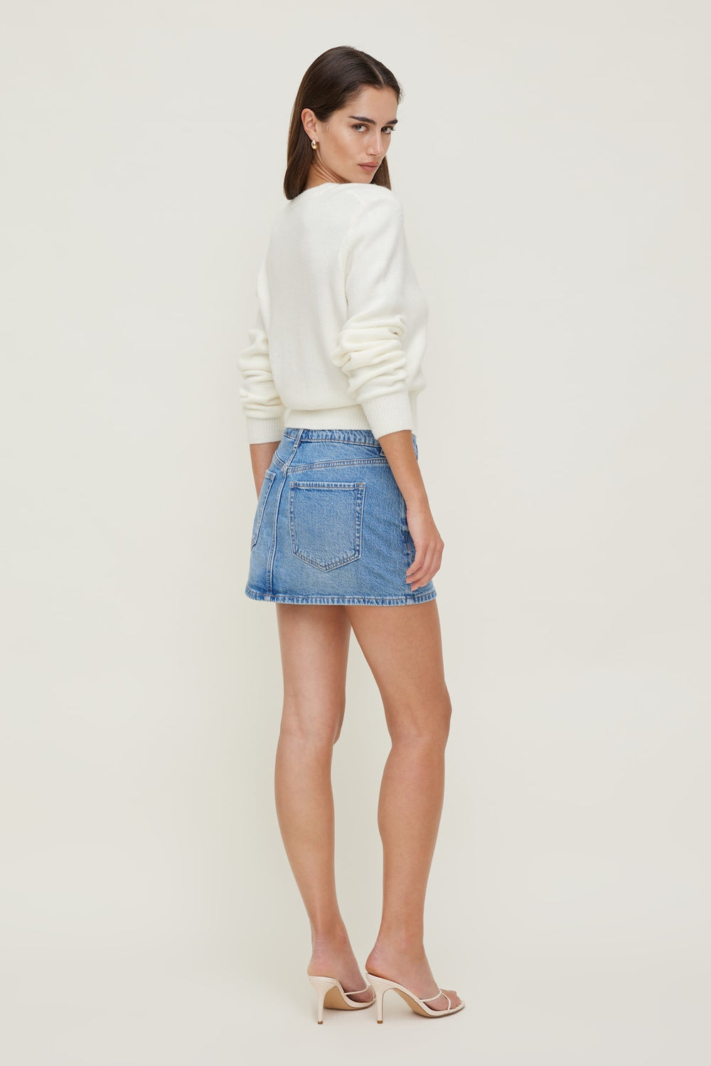 Dynamite Discount | Rebecca Crewneck Cardigan White