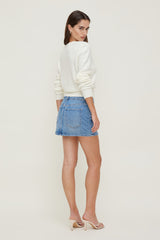 Dynamite Discount | Rebecca Crewneck Cardigan White