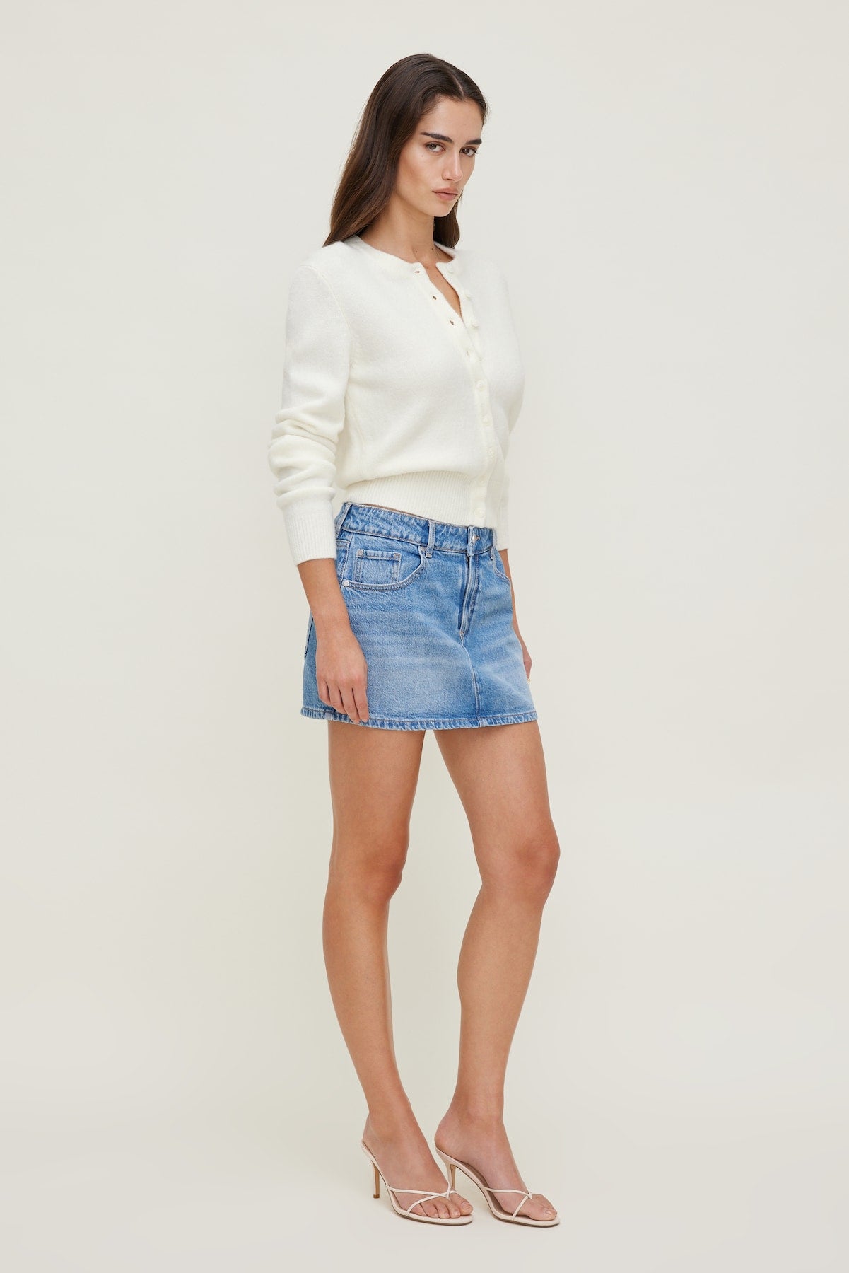 Dynamite Discount | Rebecca Crewneck Cardigan White