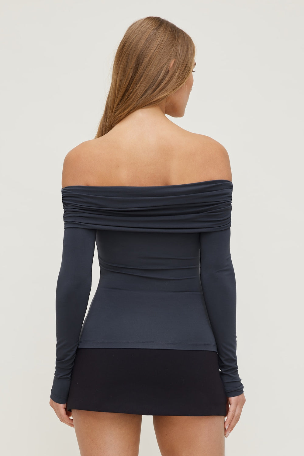 Dynamite Store | Off Shoulder Long Sleeve Top Blue