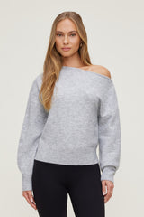 Dynamite Outlets | Lola Off Shoulder Sweater Gray