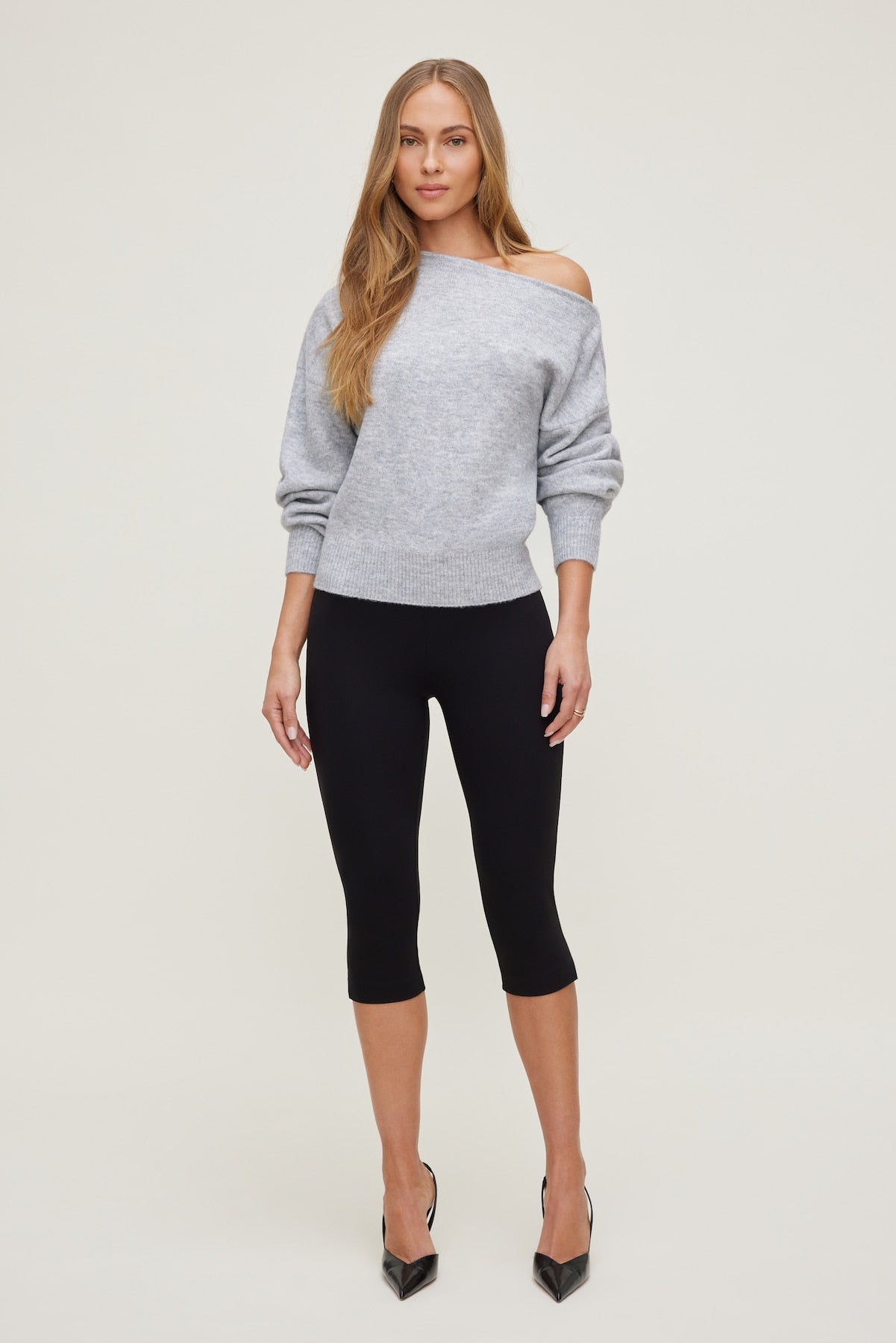 Dynamite Outlets | Lola Off Shoulder Sweater Gray