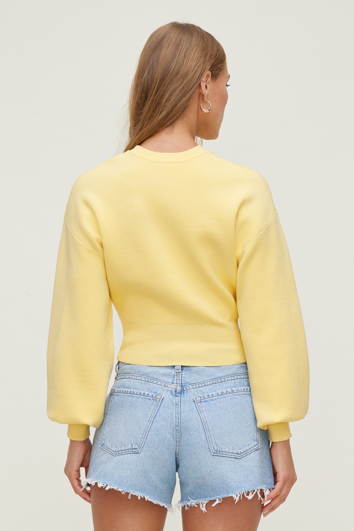 Dynamite US | Balloon Sleeve Sweater Yellow