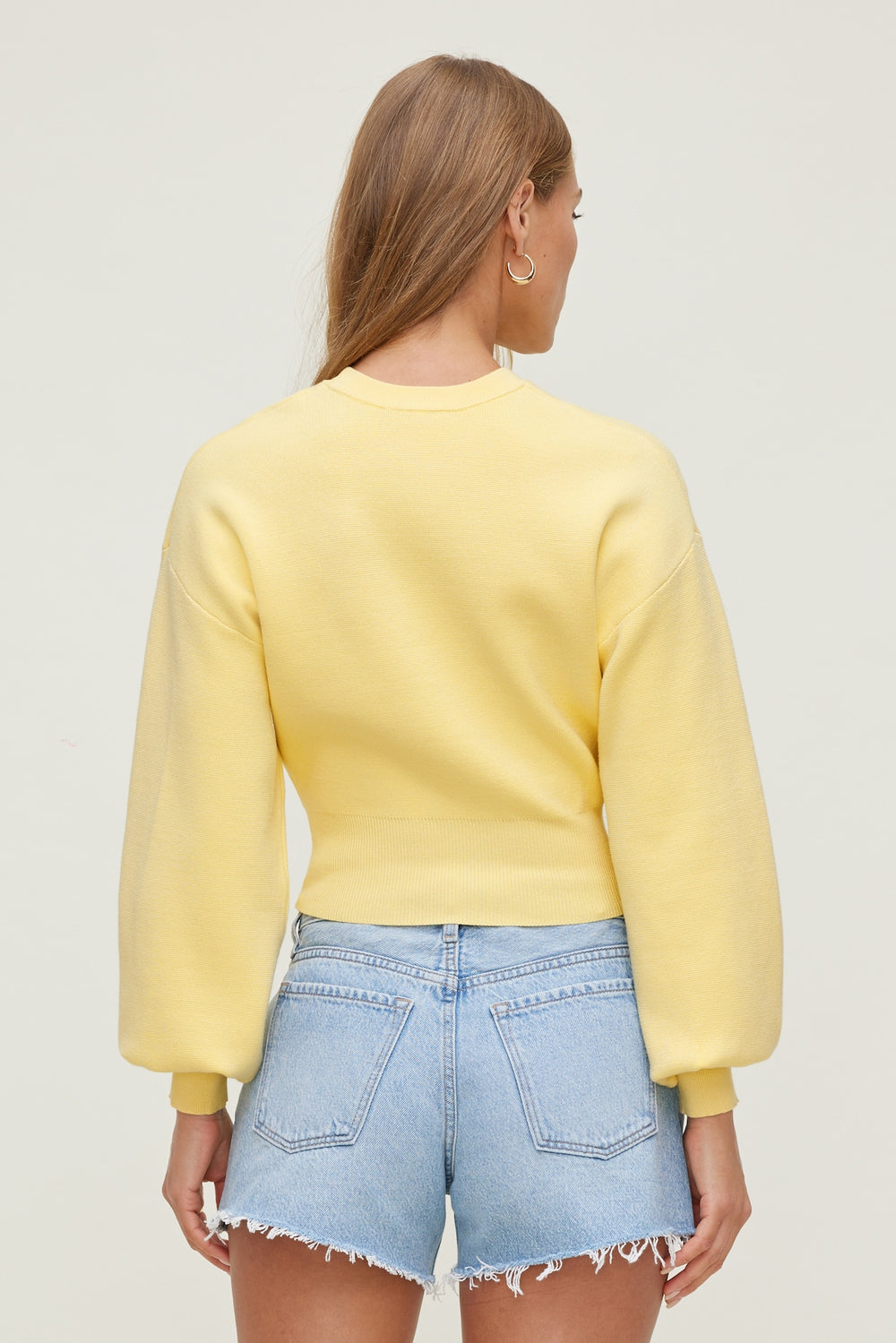 Dynamite US | Balloon Sleeve Sweater Yellow