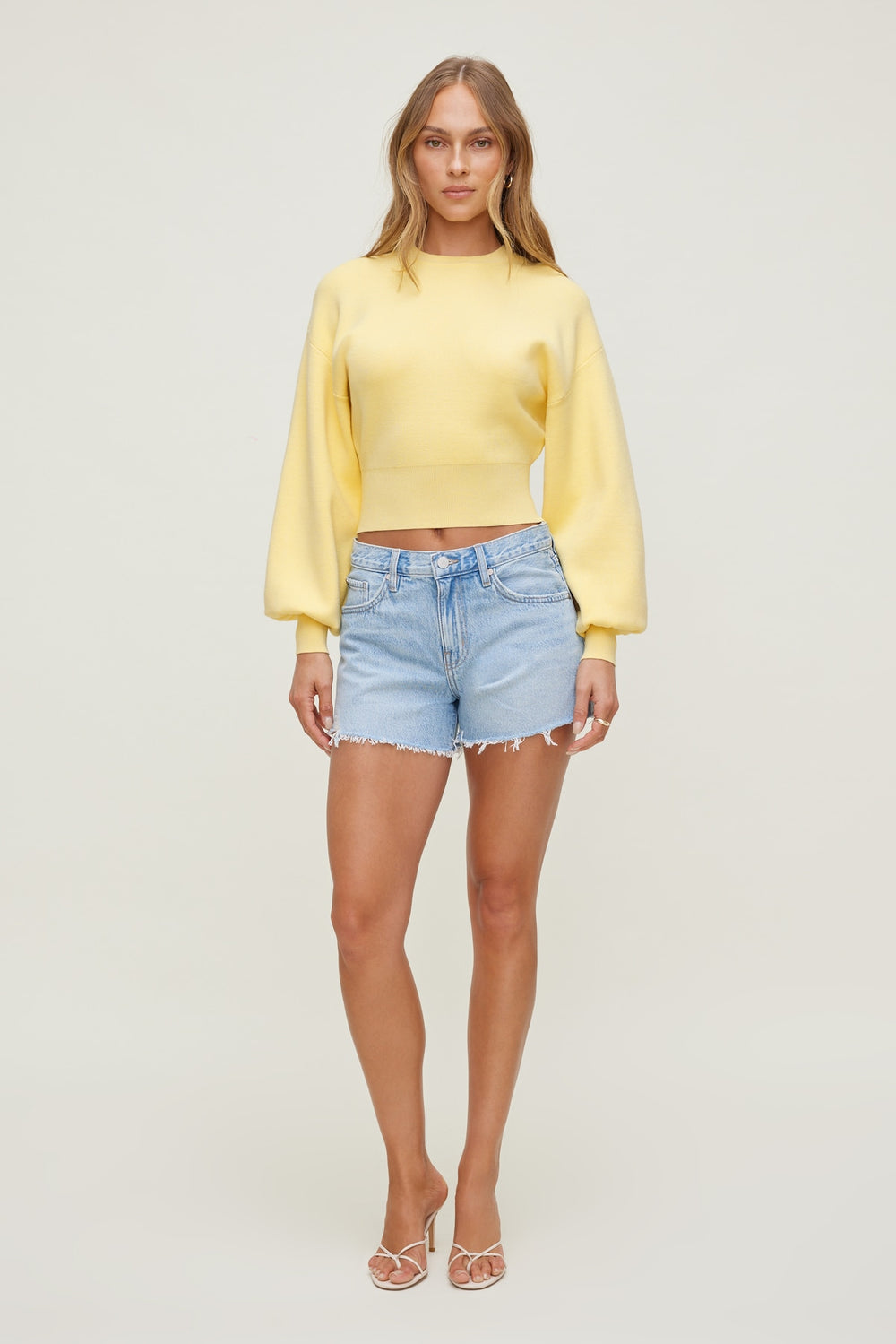 Dynamite US | Balloon Sleeve Sweater Yellow