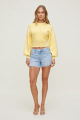 Dynamite US | Balloon Sleeve Sweater Yellow