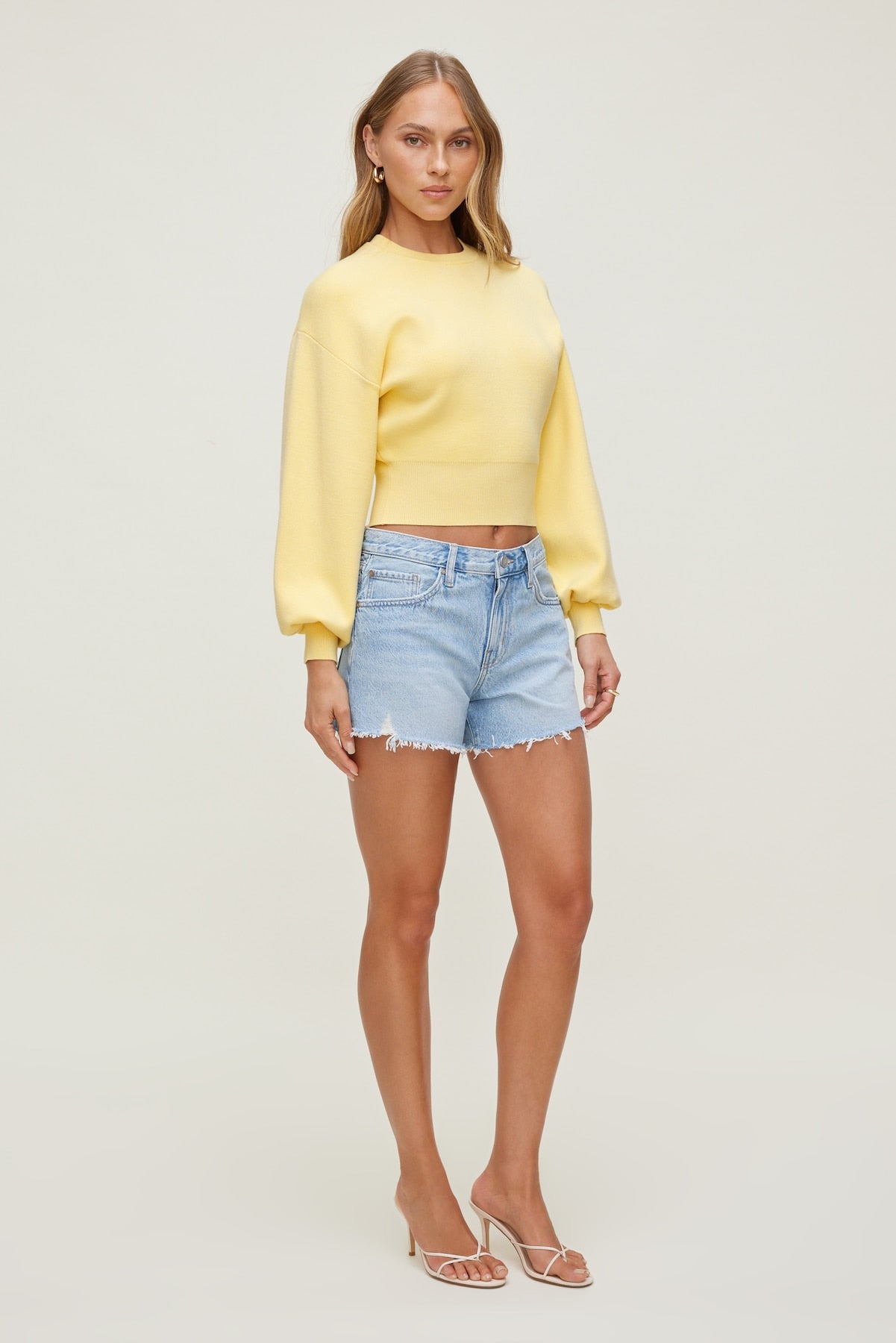 Dynamite US | Balloon Sleeve Sweater Yellow