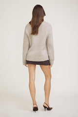 Dynamite Outlet | Mabel Chunky Crewneck Sweater Beige