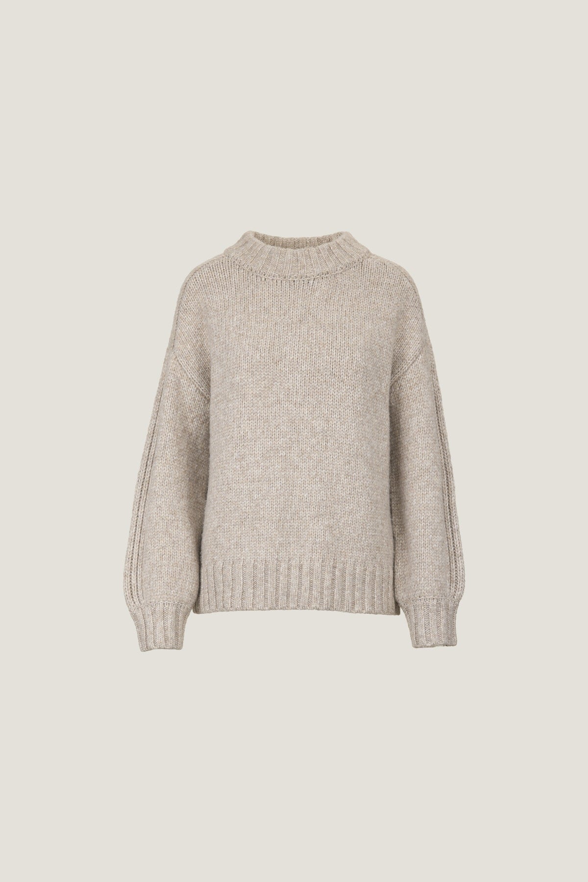 Dynamite Outlet | Mabel Chunky Crewneck Sweater Beige