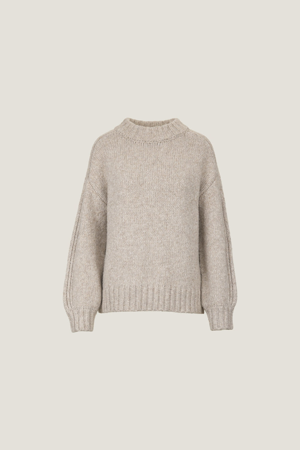 Dynamite Outlet | Mabel Chunky Crewneck Sweater Beige