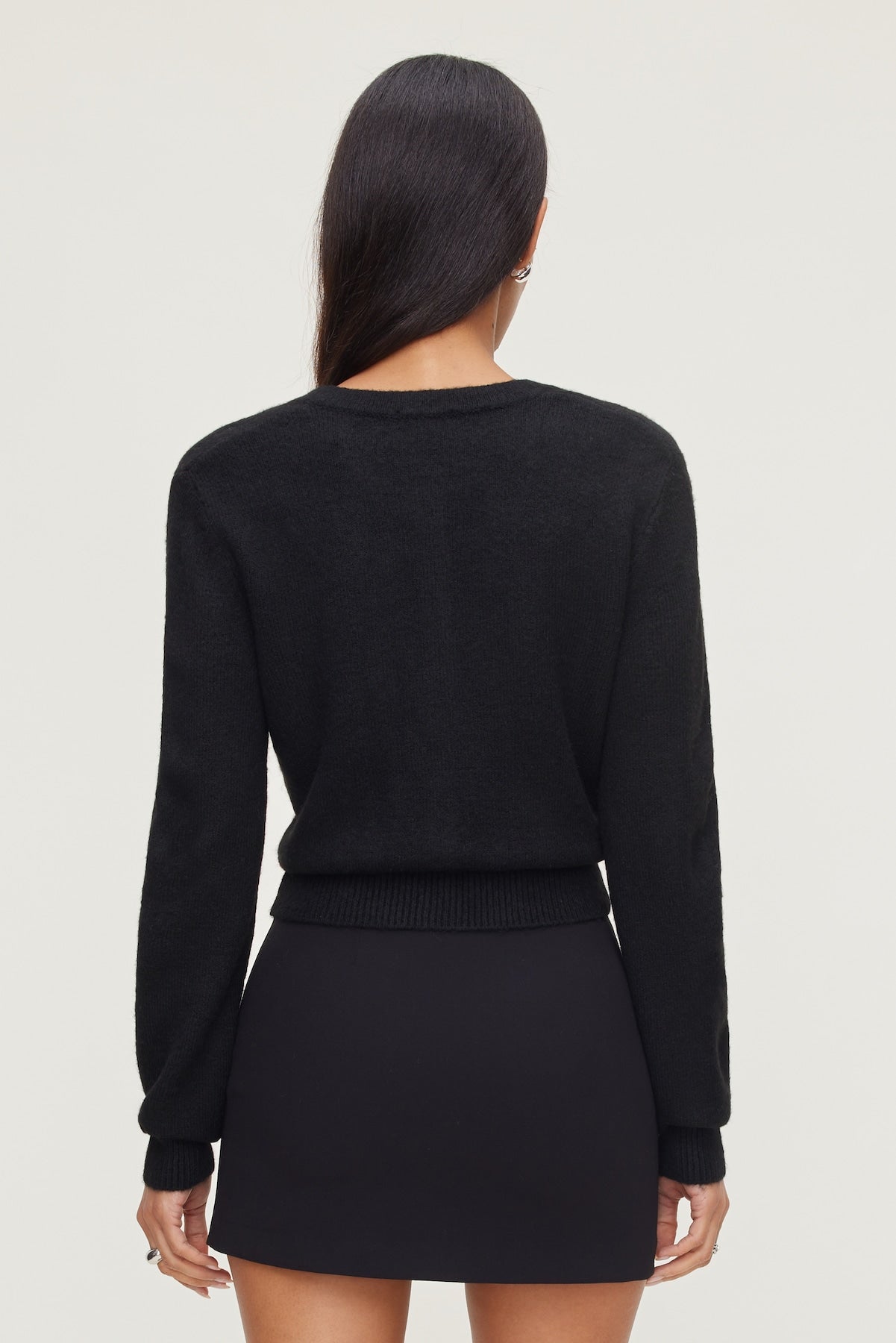 Dynamite On Sale | Rebecca Bow Button Cardigan Black