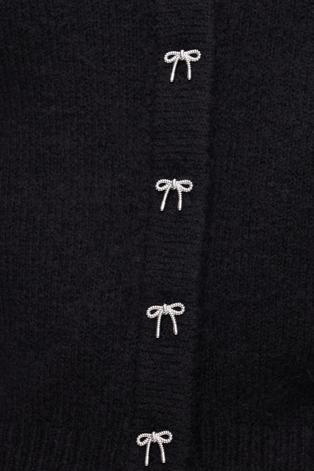 Dynamite On Sale | Rebecca Bow Button Cardigan Black