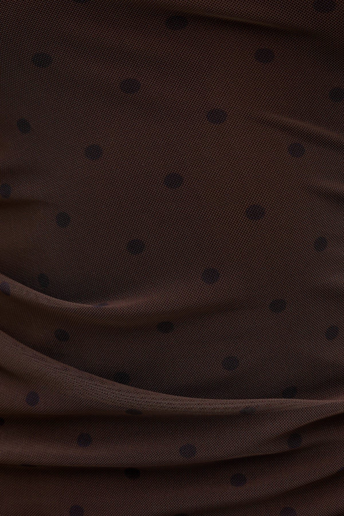 Dynamite Online | Cleo Printed Mesh Long Sleeve Top Brown