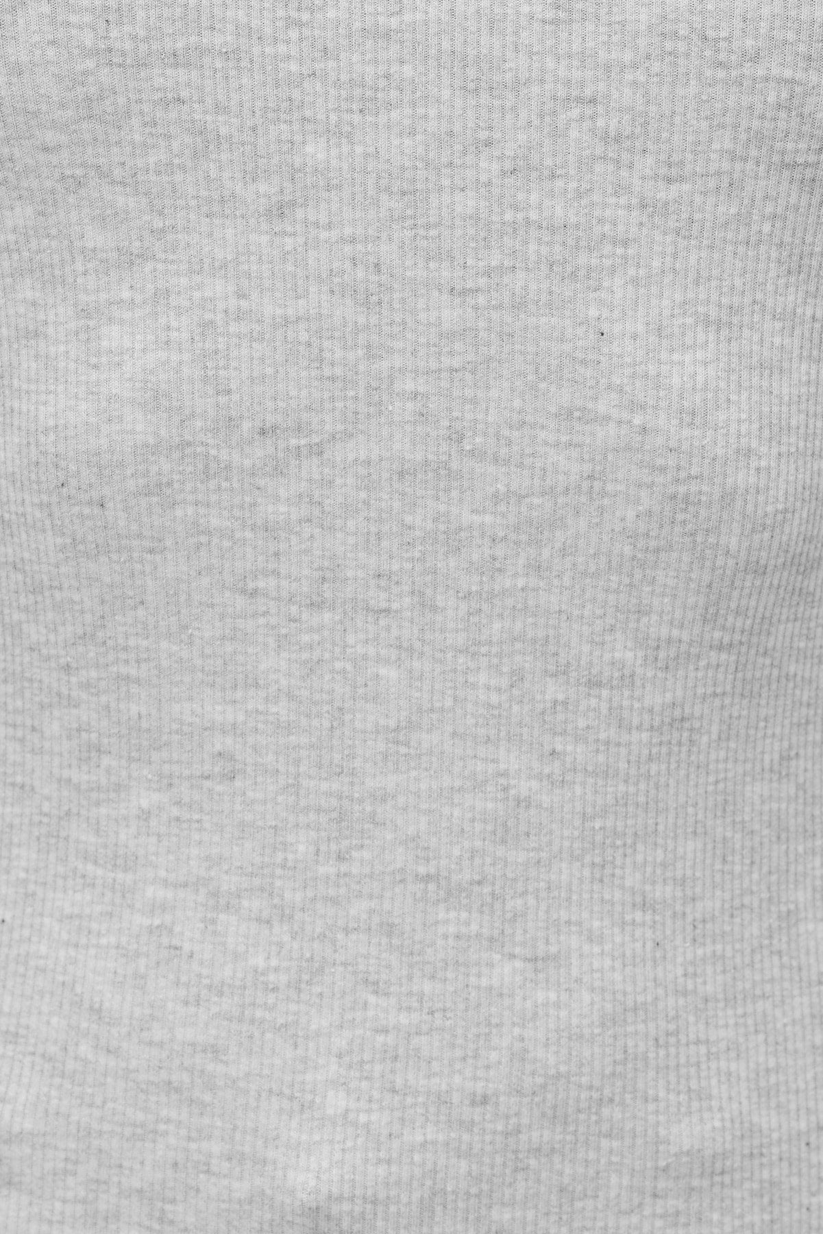 Dynamite Website Shop | Tedi Ribbed Long Sleeve T Shirt Gray