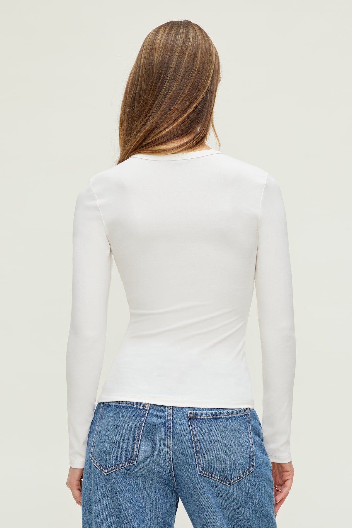 Dynamite Outlets | Rumi Long Sleeve T Shirt Beige