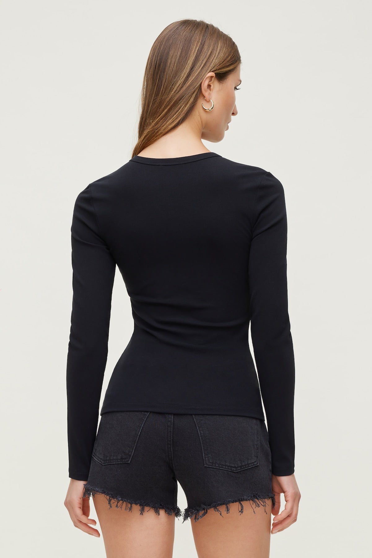 Dynamite On Sale | Rumi Long Sleeve T Shirt Black